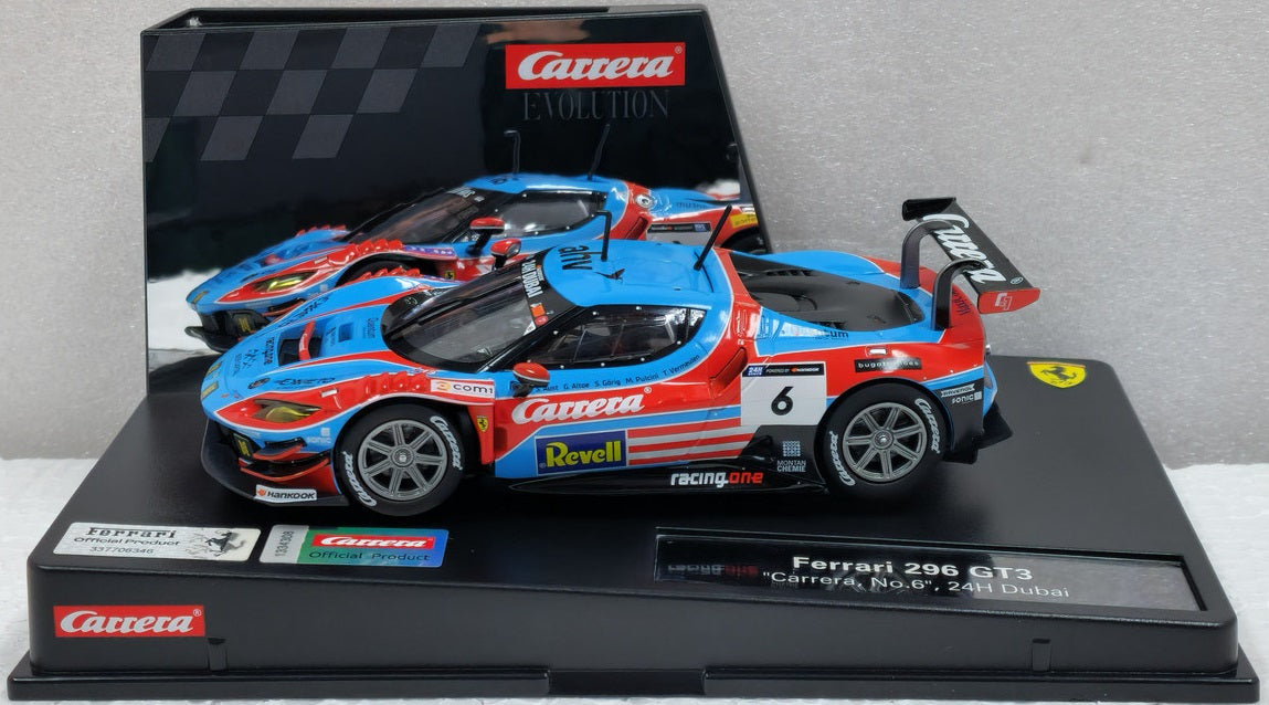 EVO Ferrari 296 GT3 "Carrera, #20" 24H Dubai 1/32 Scale Carrera Car27800