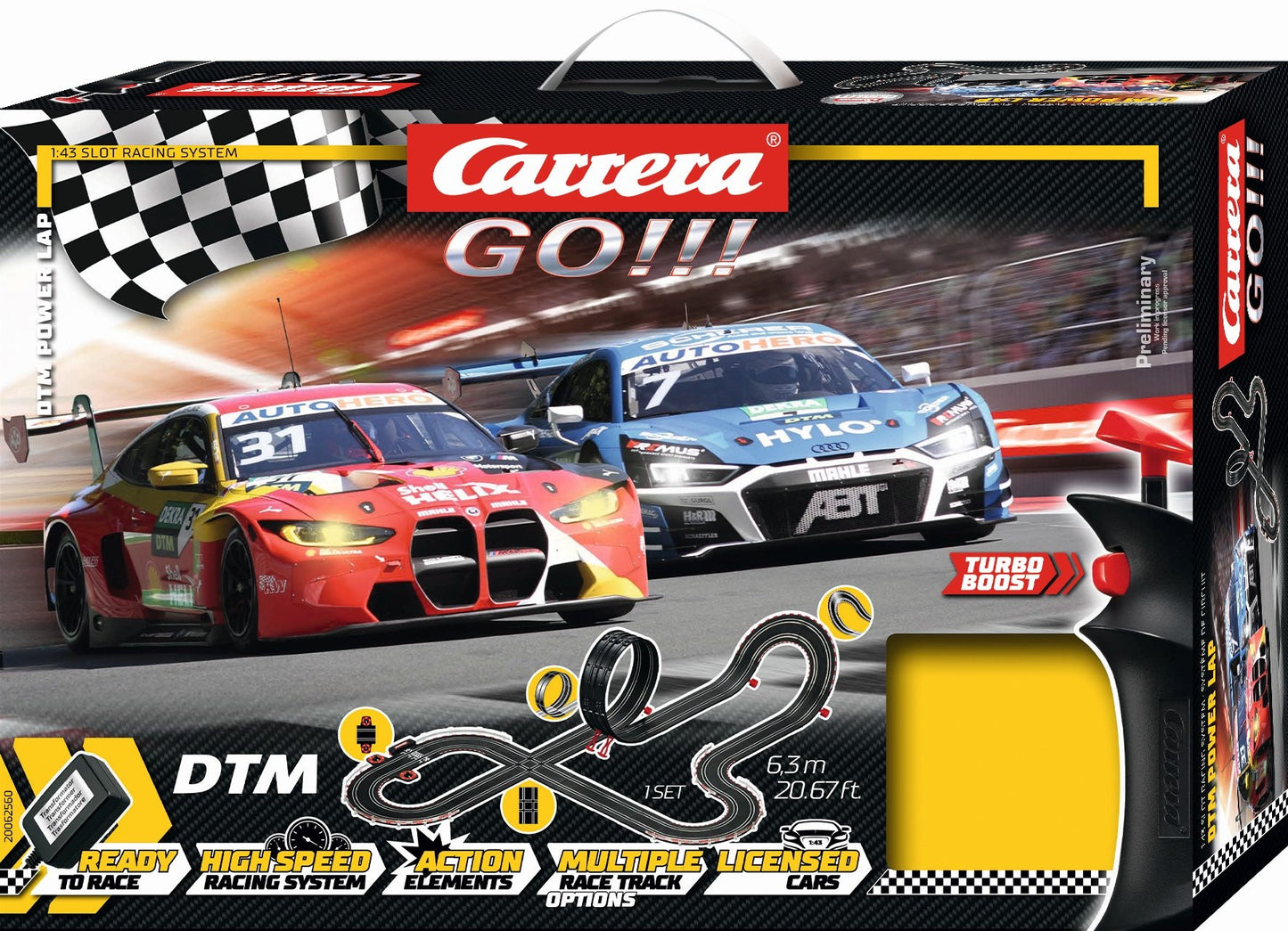 GO!!! DTM Power Lap Set 6.3m 1/43 Carrera 62560