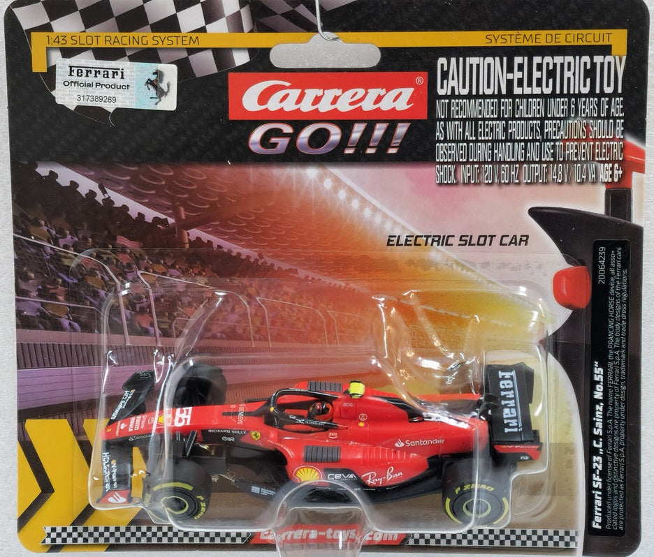 GO!!! Ferrari F1 SF-23 - C. Sainz #55 1/43 Scale Carrera Car64239