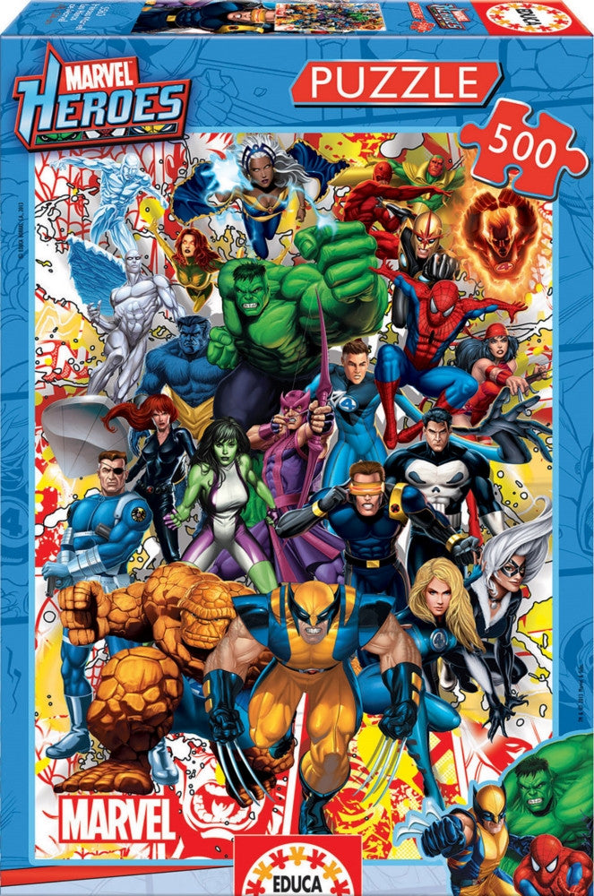 Marvel Heroes - 500 Piece Educa Puzzle - EDU15560