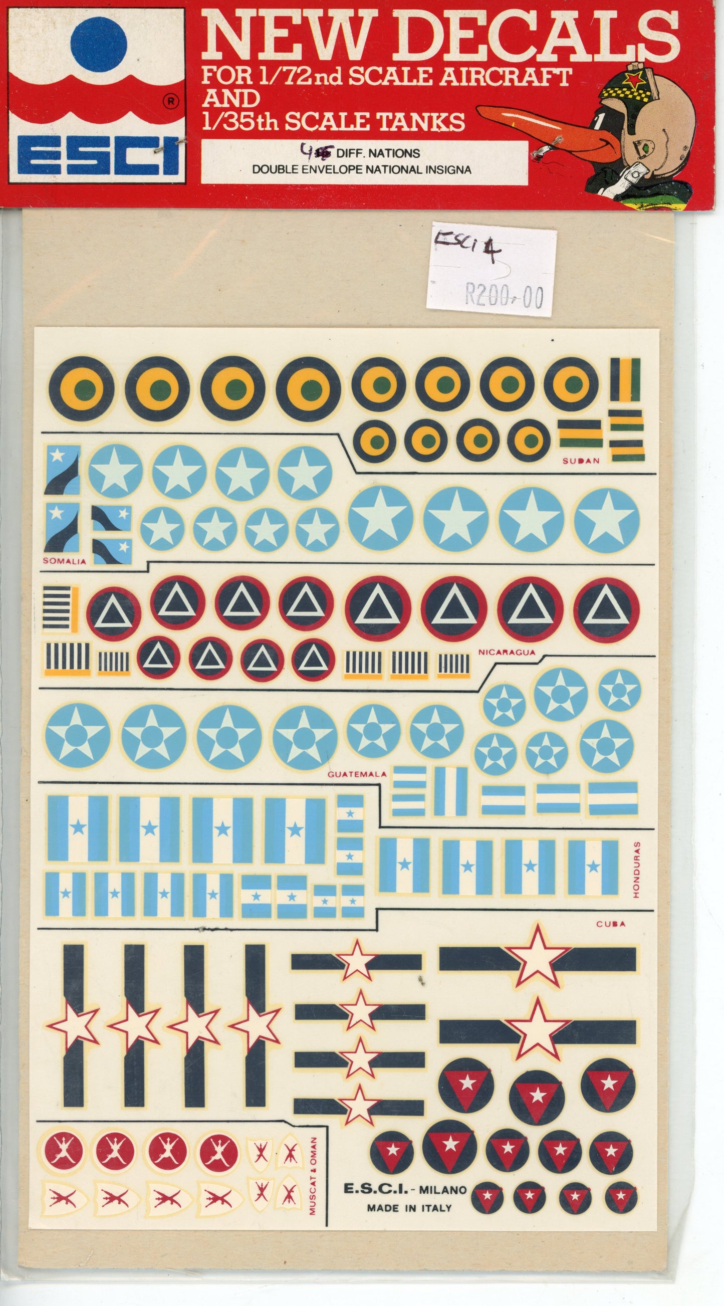 Air Forces Roundals - 1/72 Scale ESCI Decals ESCI4