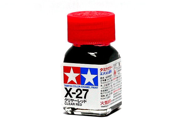Gloss Clear Red Enamel Paint 10ml - Tamiya X-27