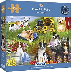 Playful Pups - 500 Piece Gibson Puzzles GIB3129