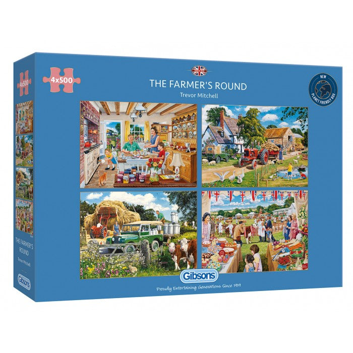 The Farmer's Rounds - Four 500 Piece Gibson Puzzles GIB5055