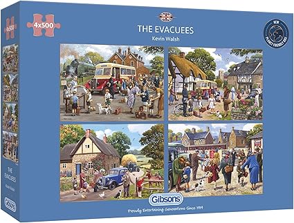 The Evacuees - Four 500 Piece Gibson Puzzles GIB5056