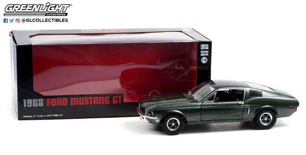 Ford Mustang GR Fastback Highland Green 1968 - 1/18 Scale - Greenlight - GR13615
