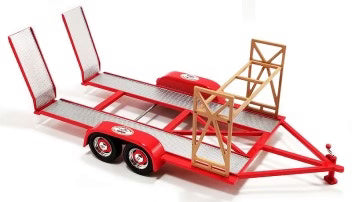 Tandem Car Trailer Busted Knuckle Garage 1/18 GreenLight GR18963