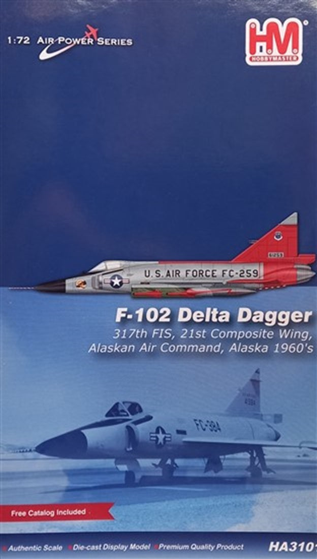 F-102 Delta Dagger 1/72 Scale Hobby Master HA3101