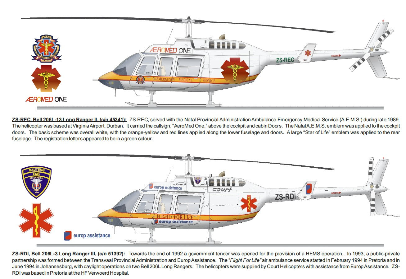 Helicopter Emergency Medical Services and Surf and Sea Rescue Helicopters in South Africa