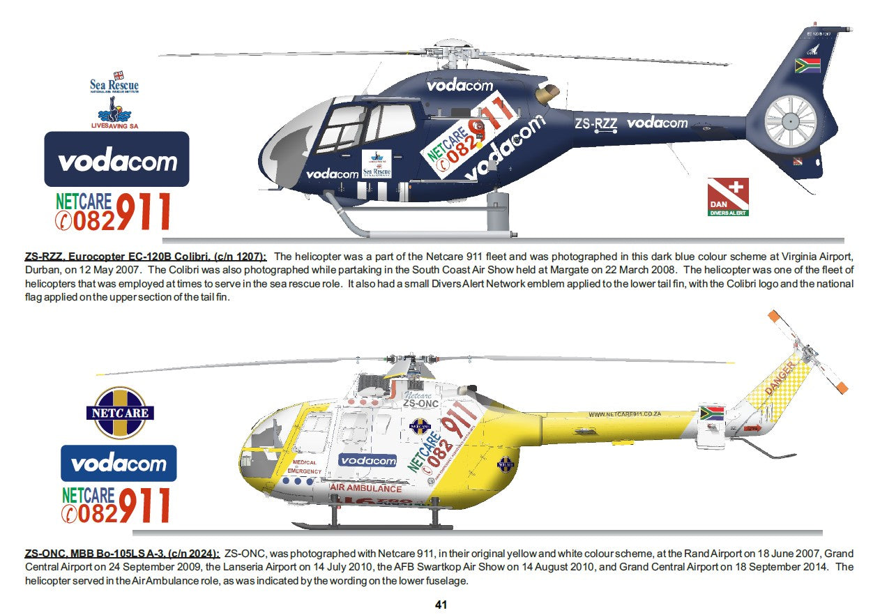 Helicopter Emergency Medical Services and Surf and Sea Rescue Helicopters in South Africa