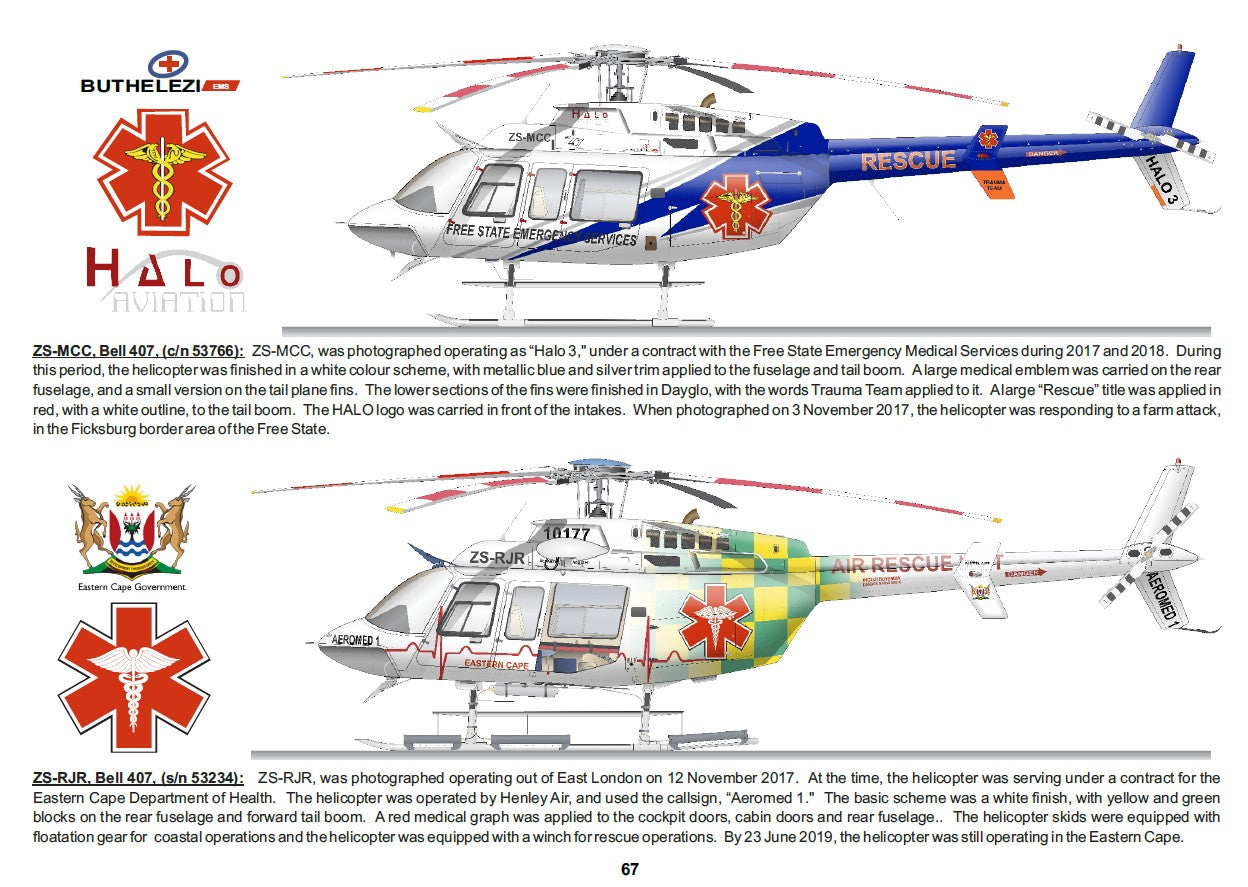 Helicopter Emergency Medical Services and Surf and Sea Rescue Helicopters in South Africa