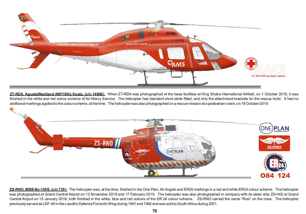 Helicopter Emergency Medical Services and Surf and Sea Rescue Helicopters in South Africa