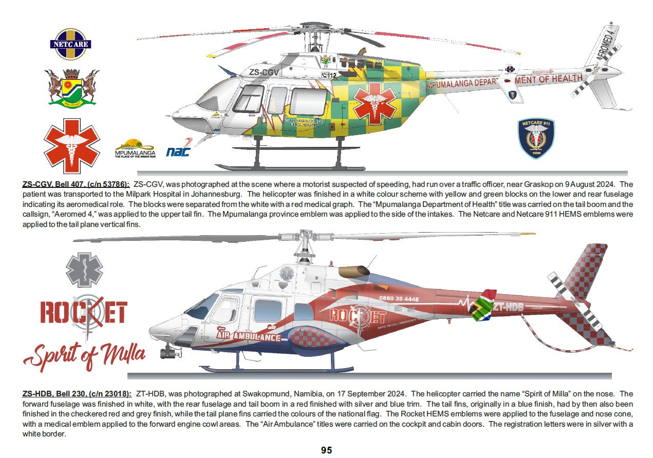 Helicopter Emergency Medical Services and Surf and Sea Rescue Helicopters in South Africa