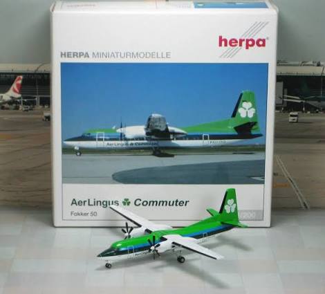 Fokker 50 Aer Lingus - 1/500 Scale Herpa Wings HW509305