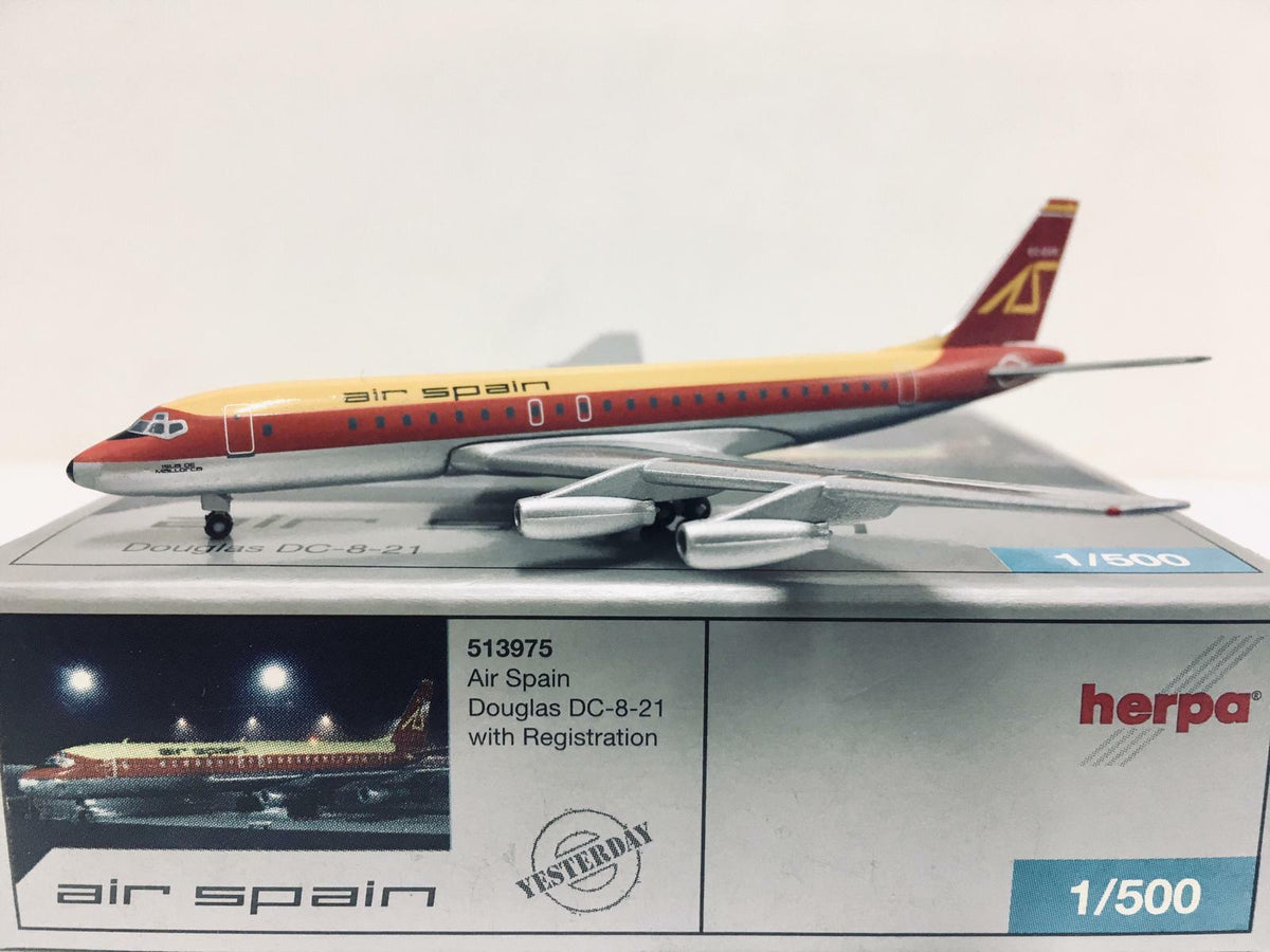 Douglas DC-8-21 Air Spain - 1/500 Scale Herpa Wings HW513975