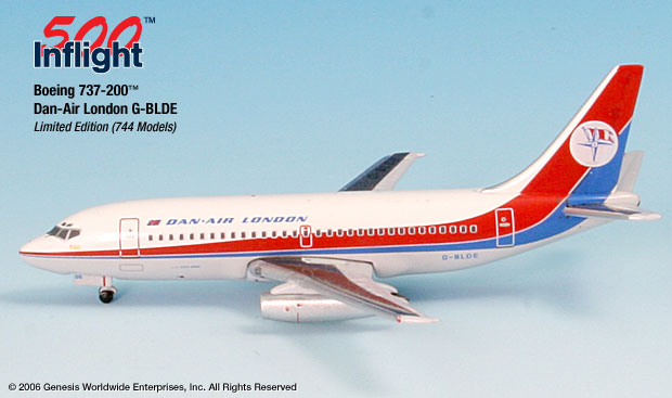 Boeing 737-200 Dan Air - 1/500 Scale Inflight 500 IF5732002