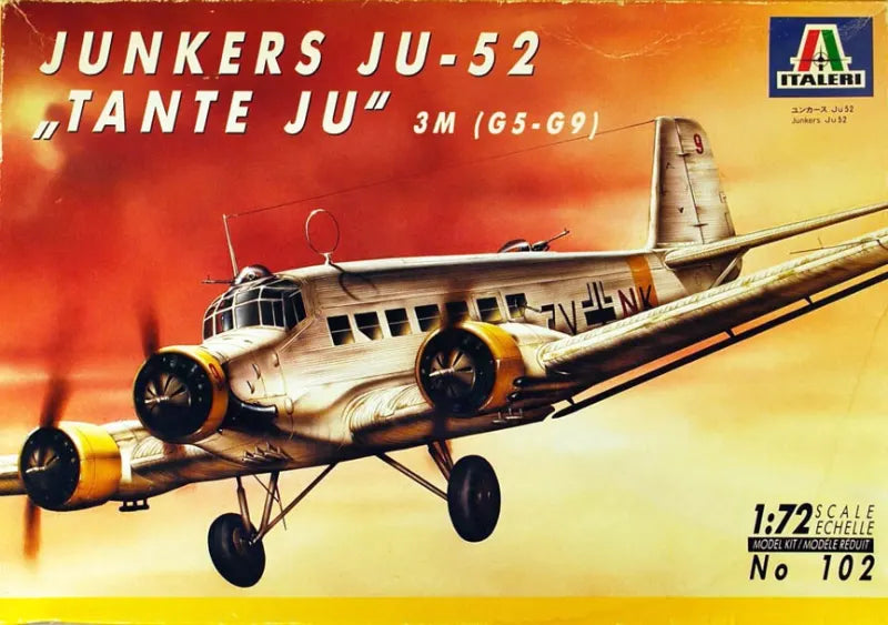 Junkers JU-52 "Tante Ju" 1/72 Scale Italeri 102