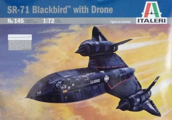 Lockheed SR-71 Blackbird with Drone 1/72 Scale Italeri 145