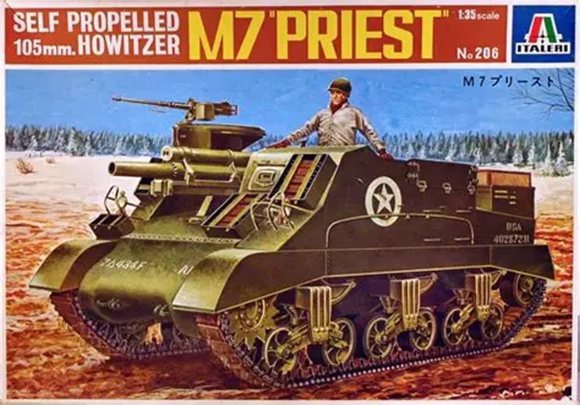 M7 Priest Self Propelled 105mm Howitzer 1/35 Scale Italeri 206