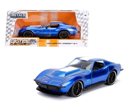 Chev Corvette Stingray Zl1  Bigtime Muscle Blue  '69 1/24 Scale JADA Toys JAD30532