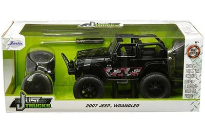 Jeep Wrangler Just Trucks Extra Wheel Swop Black '07 1/24 Scale JADA Toys JAD31560
