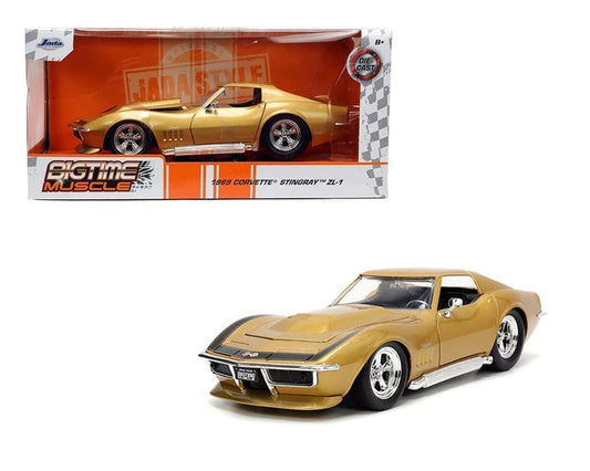 Chevrolet Corvette Stingray Zl1 Bigtime Gold 1969 1/24 Scale JADA Toys  JAD33863
