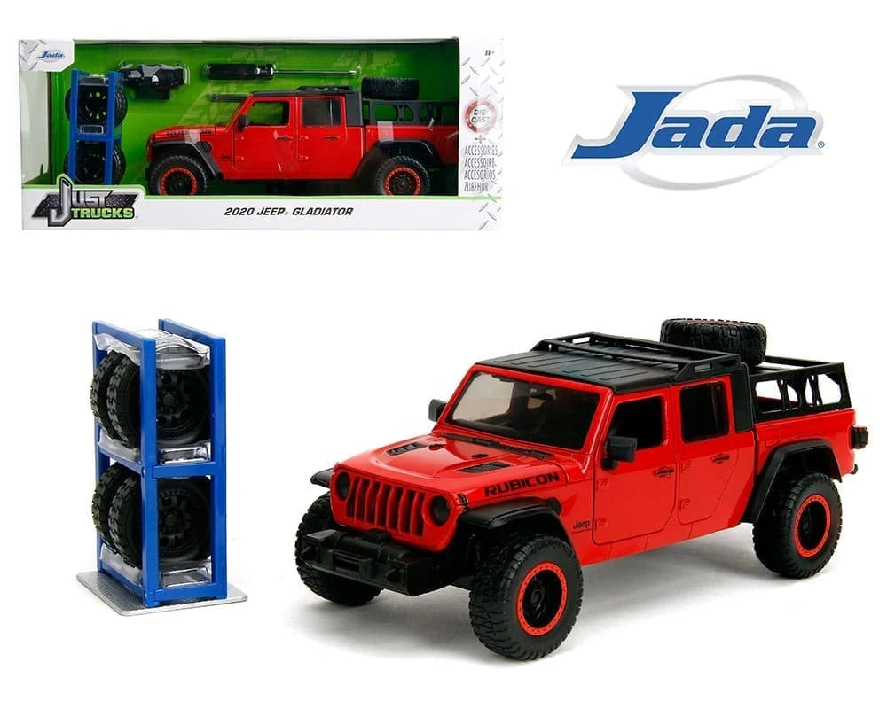 JEEP Gladiator Just Trucks Rack/Wheel Swop Red 2020 - 1/24 Scale - Jada - JAD34190
