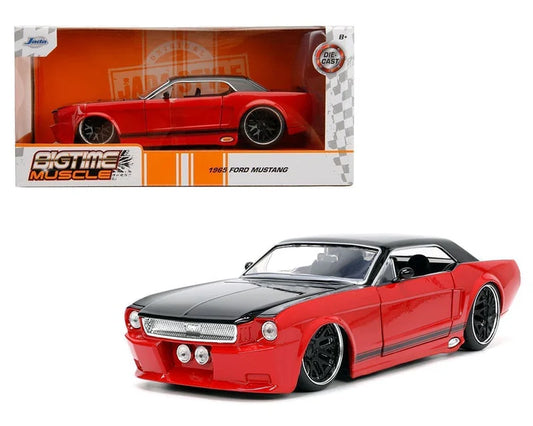 Ford Mustang Gt Bigtime Muscle Red/Blk 1965 1/24 Scale JADA Toys JAD34202