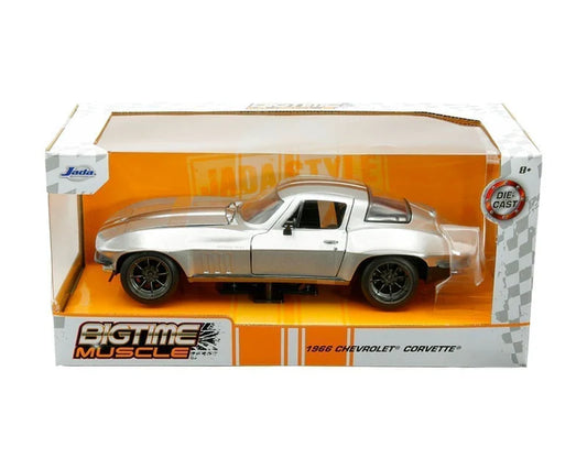 Chevrolet Corvette Btm Silver 1966 1/24 Scale JADA Toys JAD34208