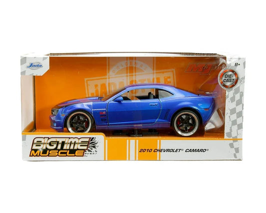 Chevrolet Camaro  Blue With Matt Black Hood Stripe 2010 1/24 Scale JADA Toys JAD34209