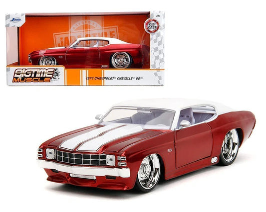 Chevrolet Chevelle SS Btm Red/White Top and Stripes 1971 1/24 Scale JADA Toys JAD35020