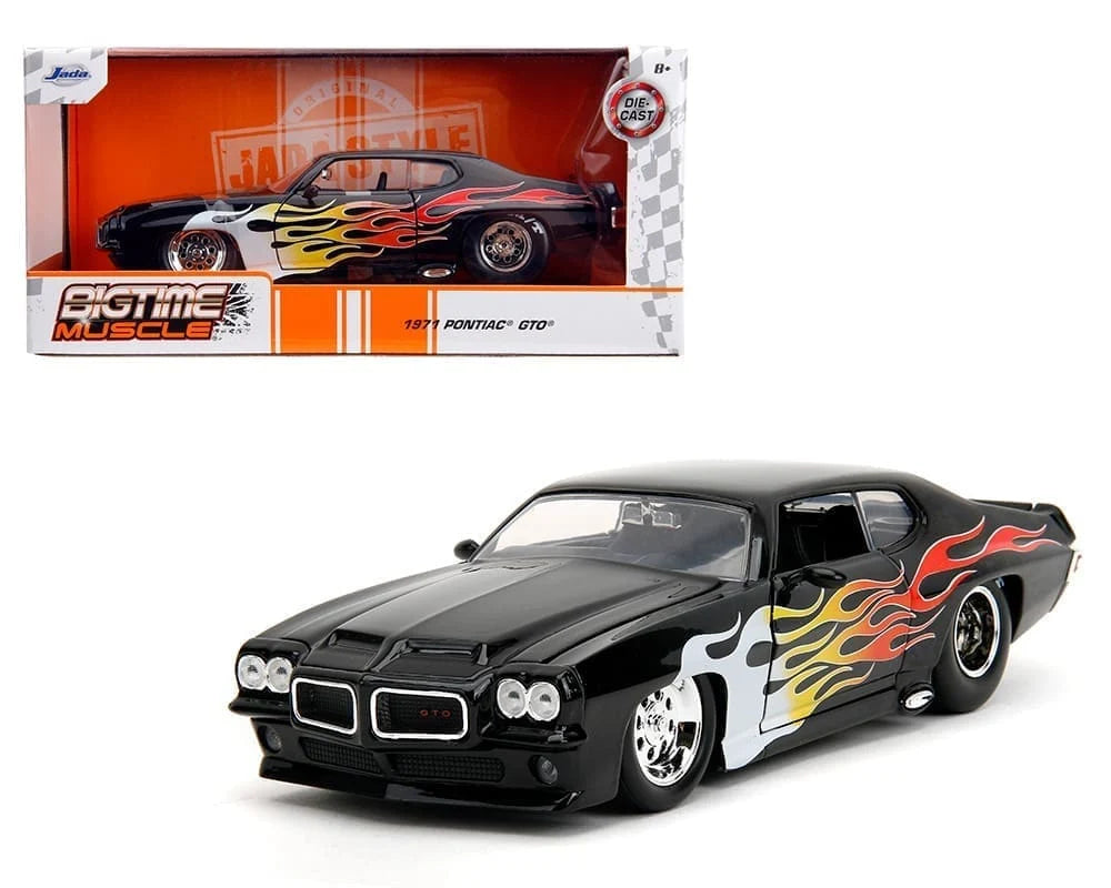 Pontiac GTO Judge Black with Flames BTM 1971 - 1/24 Scale - Jada - JAD35022