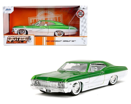 Chevrolet Impala Ss Btm Candy Grn/White 1967 1/24 Scale JADA Toys JAD35025