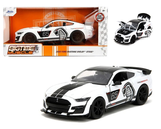 Ford Mustang Shelby Gt500 #65 Ford Performance  Wht '20 1/24 Scale JADA Toys JAD35216