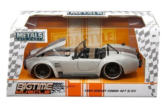Shelby Cobra 427 S/C Big Time Muscles Grey 1965 1/24 Scale JADA Toys JAD99083