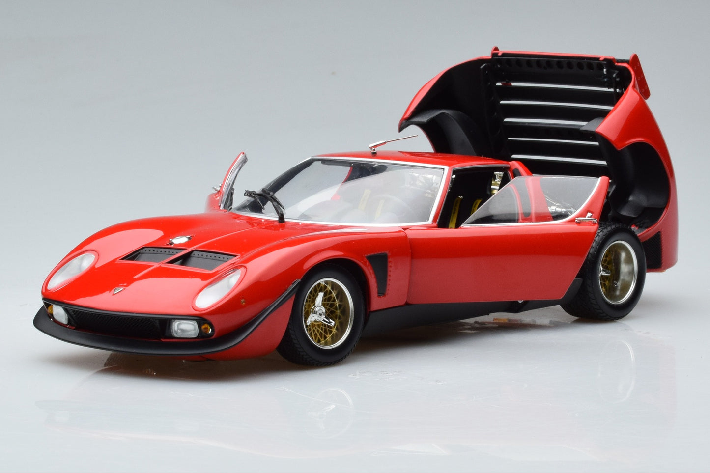 LAMBORGHINI MIURA P400SV RED/GOLD 1/18 Scale Kyosho KYO08317RG