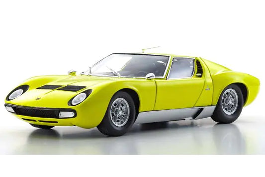 LAMBORGHINI MIURA P400SV YELLOW/SILVER 1/18 Scale Kyosho KYO08317Y