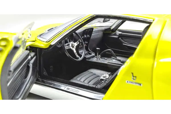 LAMBORGHINI MIURA P400SV YELLOW/SILVER 1/18 Scale Kyosho KYO08317Y