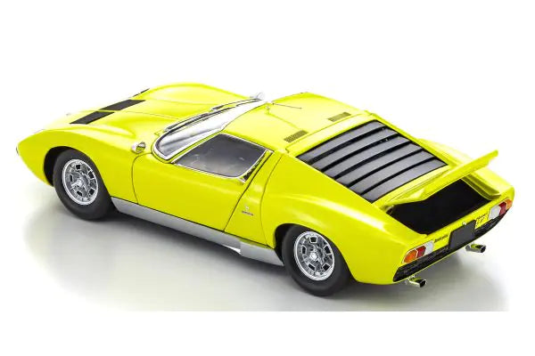 LAMBORGHINI MIURA P400SV YELLOW/SILVER 1/18 Scale Kyosho KYO08317Y