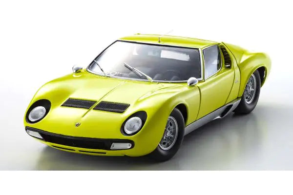 LAMBORGHINI MIURA P400SV YELLOW/SILVER 1/18 Scale Kyosho KYO08317Y