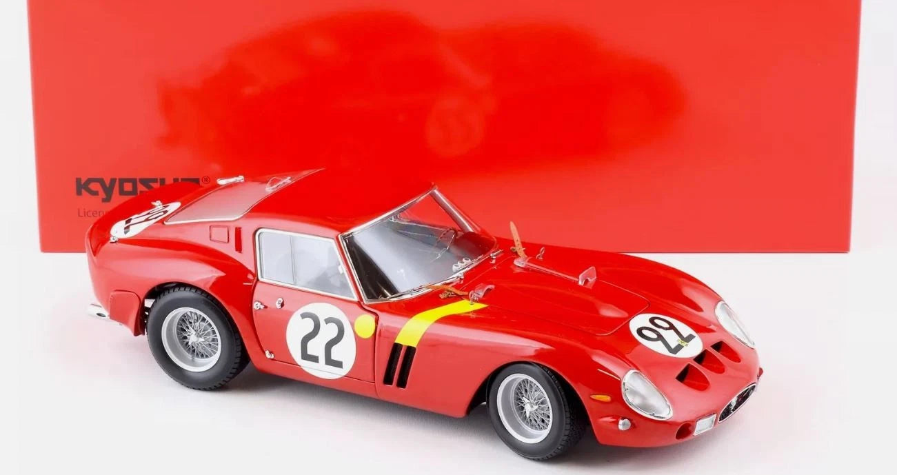 FERRARI 250 GTO 1962 LM#22 RED 1/18 Scale Kyosho KYO08438B