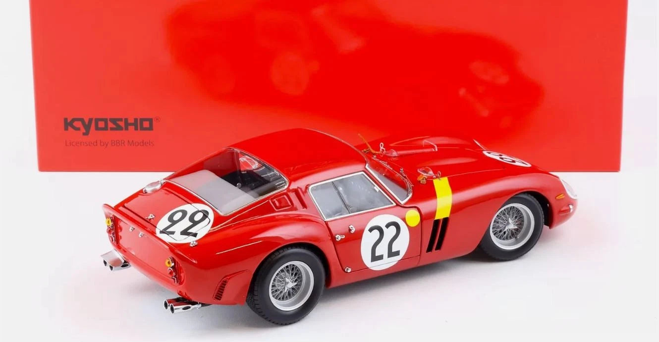 FERRARI 250 GTO 1962 LM#22 RED 1/18 Scale Kyosho KYO08438B