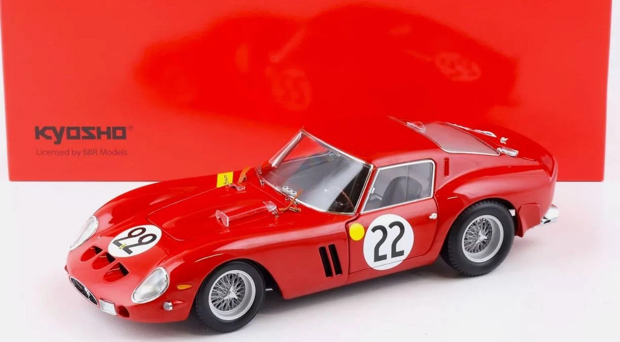 FERRARI 250 GTO 1962 LM#22 RED 1/18 Scale Kyosho KYO08438B