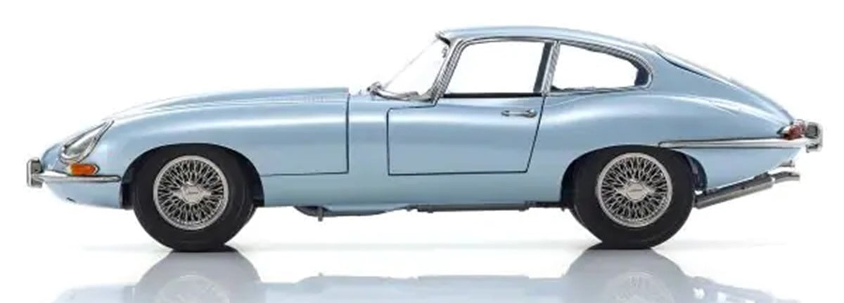 JAGUAR E-TYPE SILVER BLUE METALLIC 1/18 Scale Kyosho KYO08954SBL