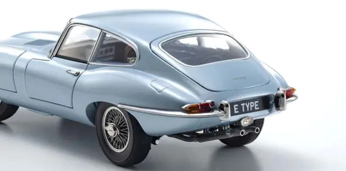 JAGUAR E-TYPE SILVER BLUE METALLIC 1/18 Scale Kyosho KYO08954SBL