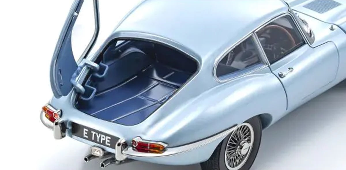 JAGUAR E-TYPE SILVER BLUE METALLIC 1/18 Scale Kyosho KYO08954SBL