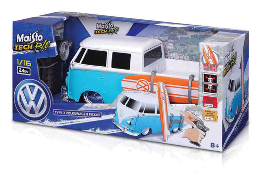 R/C VW Type 2 Pick Up w/surf board – 2.4Ghz 1/16 Maisto 82708