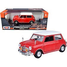 Mini Cooper Old Type Red - 1/18 Scale - MotorMax - MOT73113