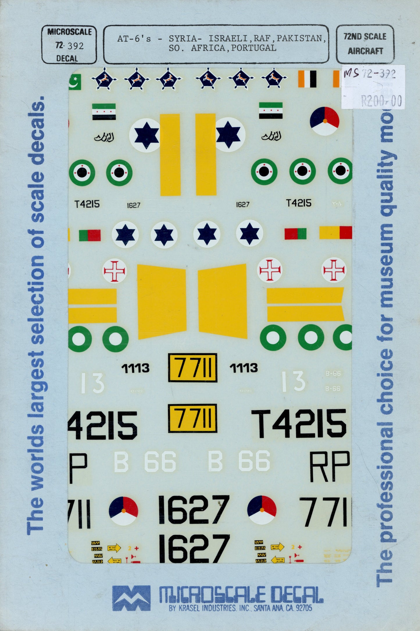 AT-6's - 1/72 Scale Microscale Decal MS72-392