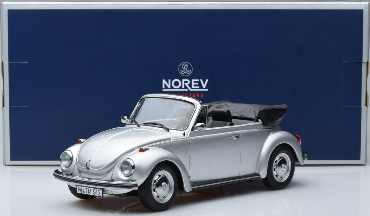 VW 1303 CABRIOLET SILVER 1973 1/18 Scale NOREV MTDNOR188530